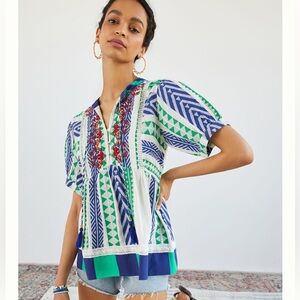 Verb by Pallavi Singhee Sylvia Babydoll Blouse Size Medium